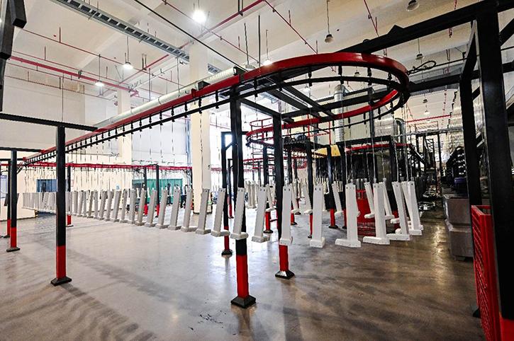 Senter for pulverlakkering